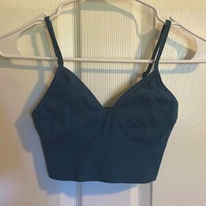 ALO YOGA seamless crop bra top in Jade